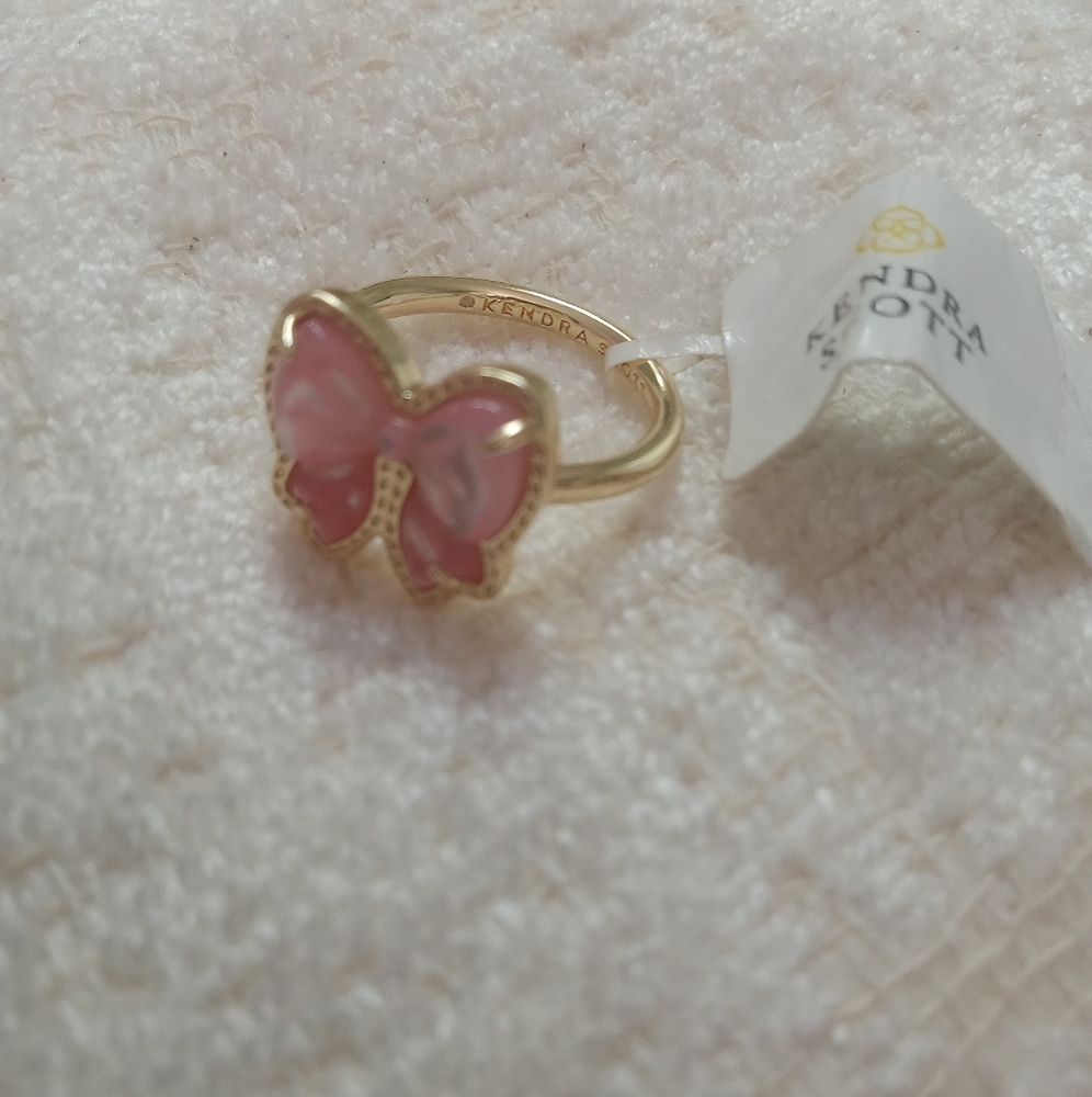 Kendra Scott "Haley Gold Bow Band" Ring